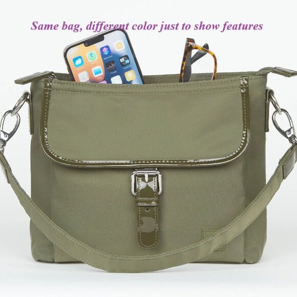 IHKWIP THE CONVERTIBLE BUCKLE UP SHOULDER BAG W/ CROSSBODY STRAP - DENIM STITCH - Picture 3 of 6